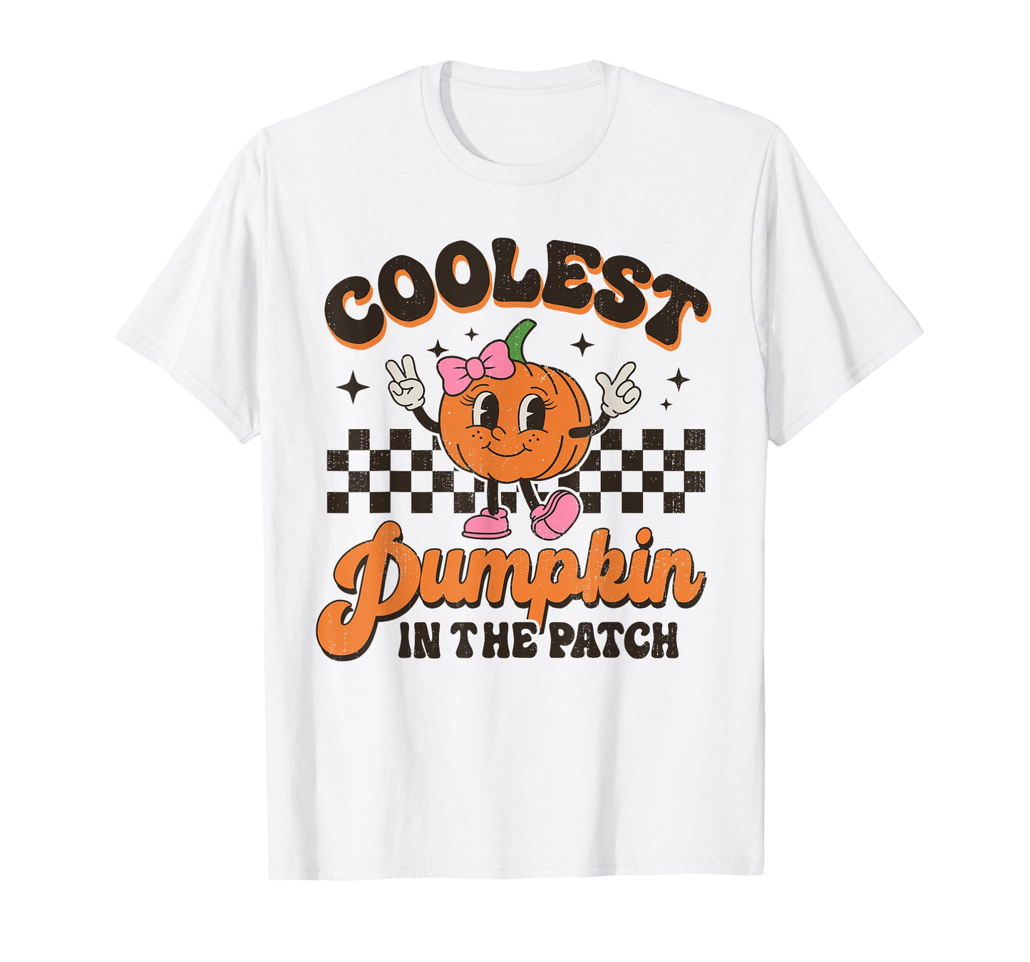 Groovy Coolest Pumpkin In The Patch Halloween For Girls Kids T-Shirt