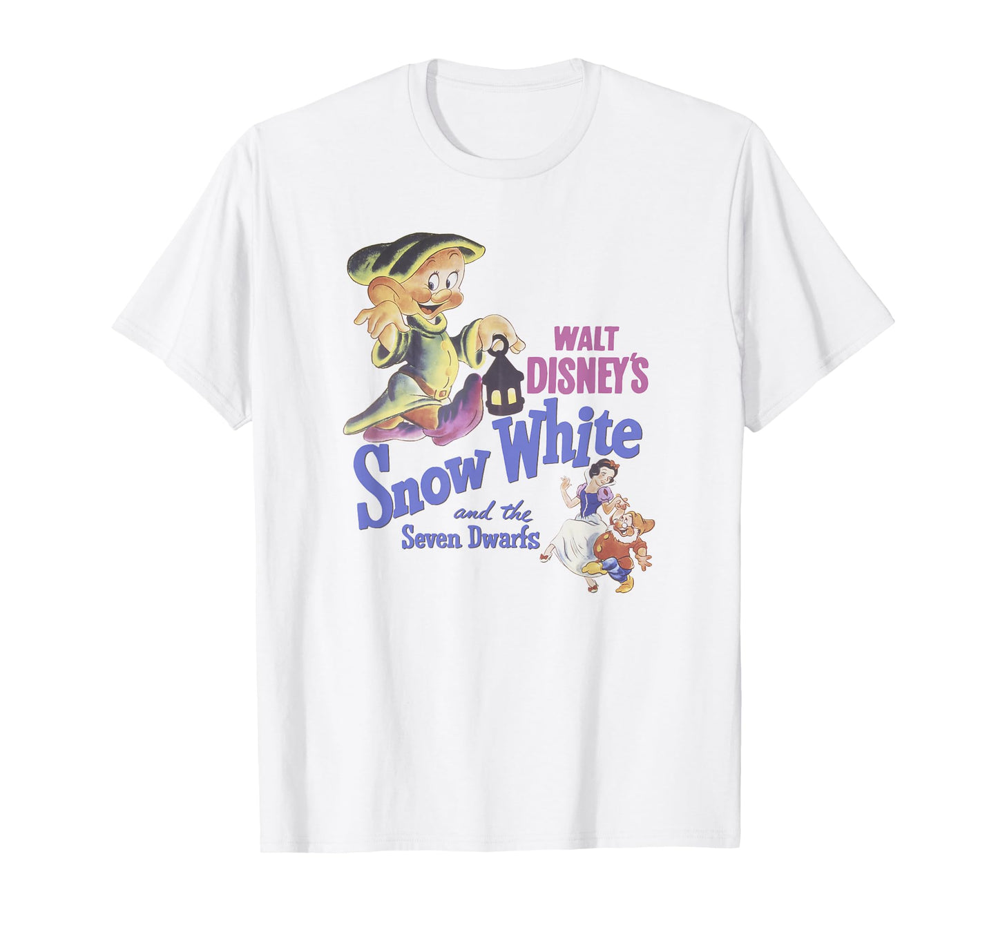 Disney Snow White and The Seven Dwarfs Dopey Movie Poster T-Shirt