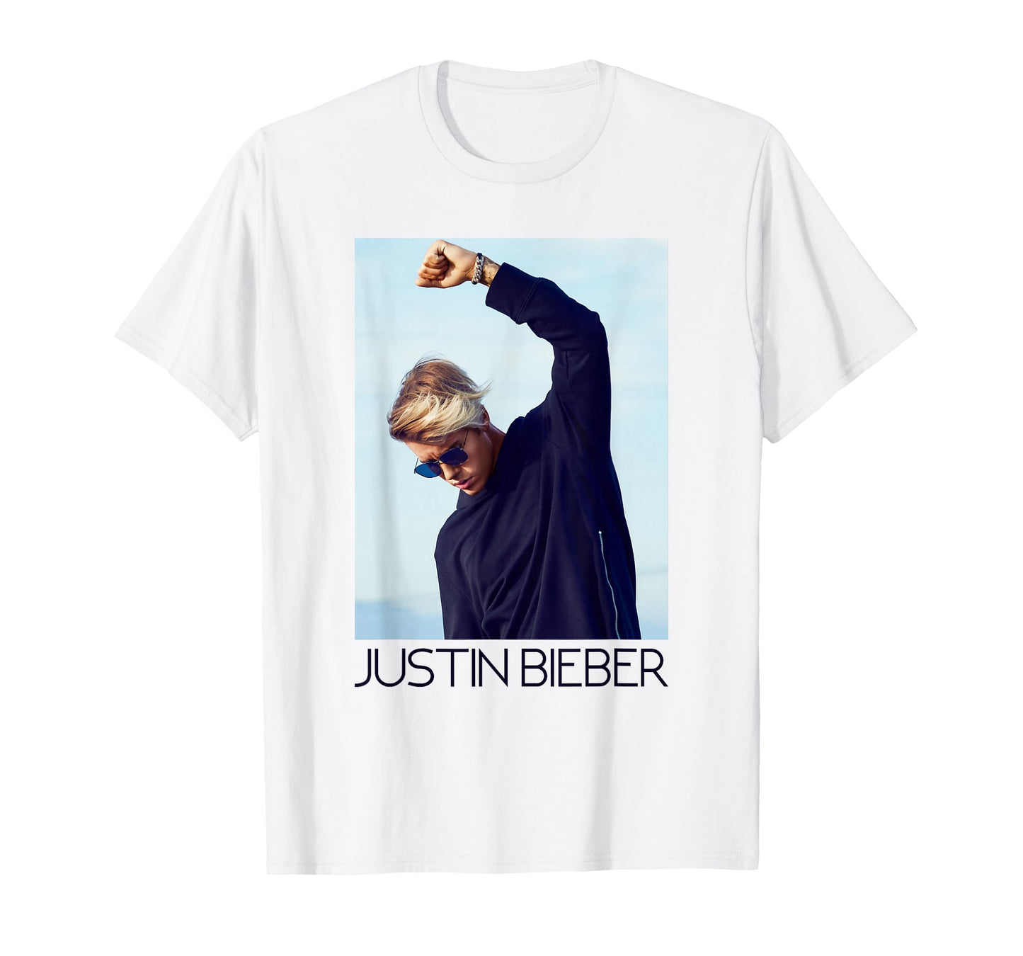 Justin Bieber Official Blue Shades Fist T-Shirt