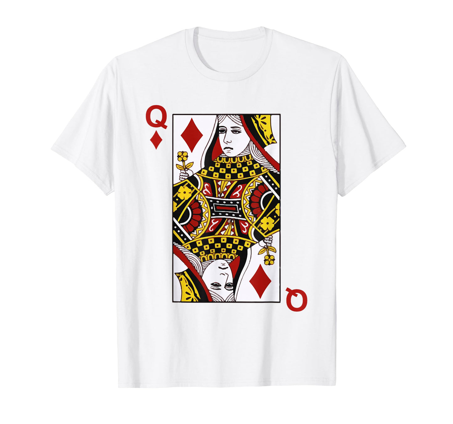 Queens of Diamonds Q Blackjack Playing Cards Tshirt T-Shirt