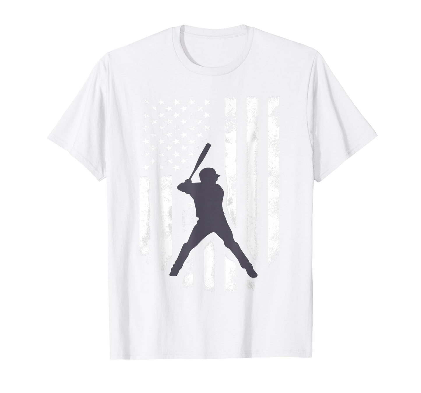 American Flag Baseball Shirt Cool Distressed Jersey Gift Tee T-Shirt
