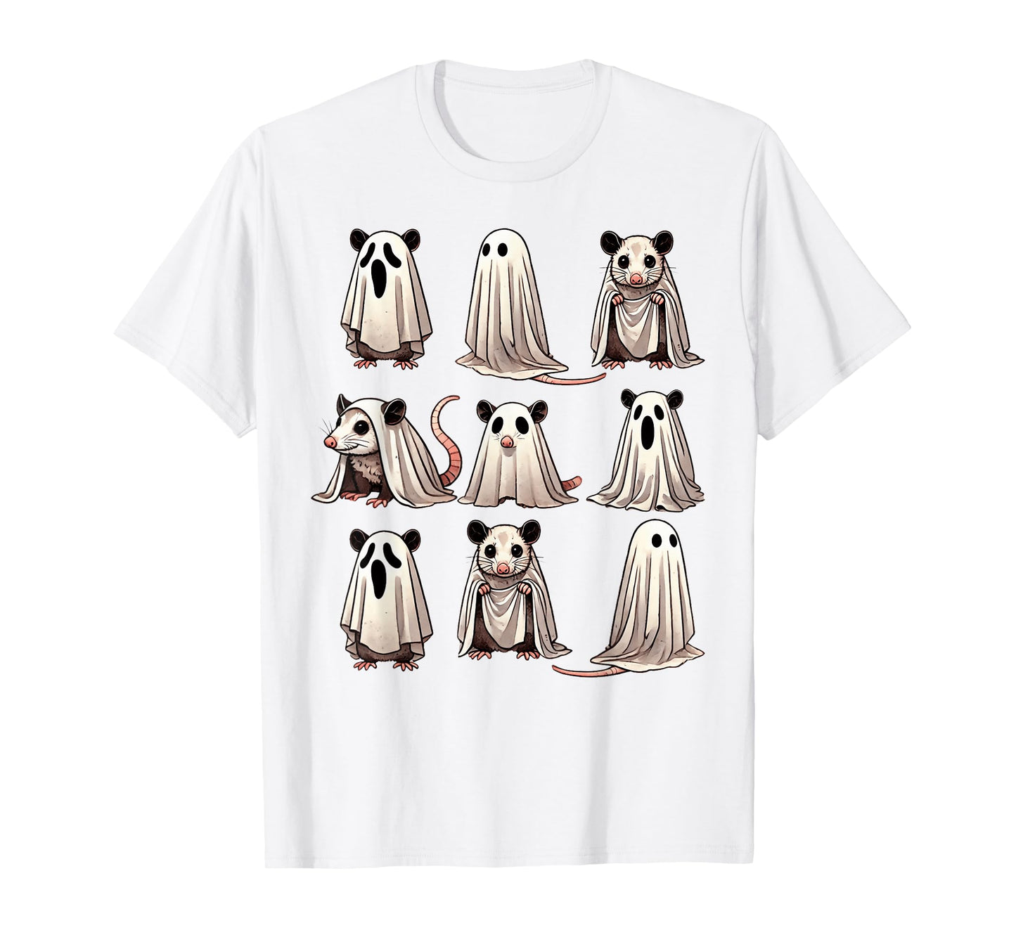Cute Ghost Opossum Funny Halloween Outfit Costumes Opossum T-Shirt