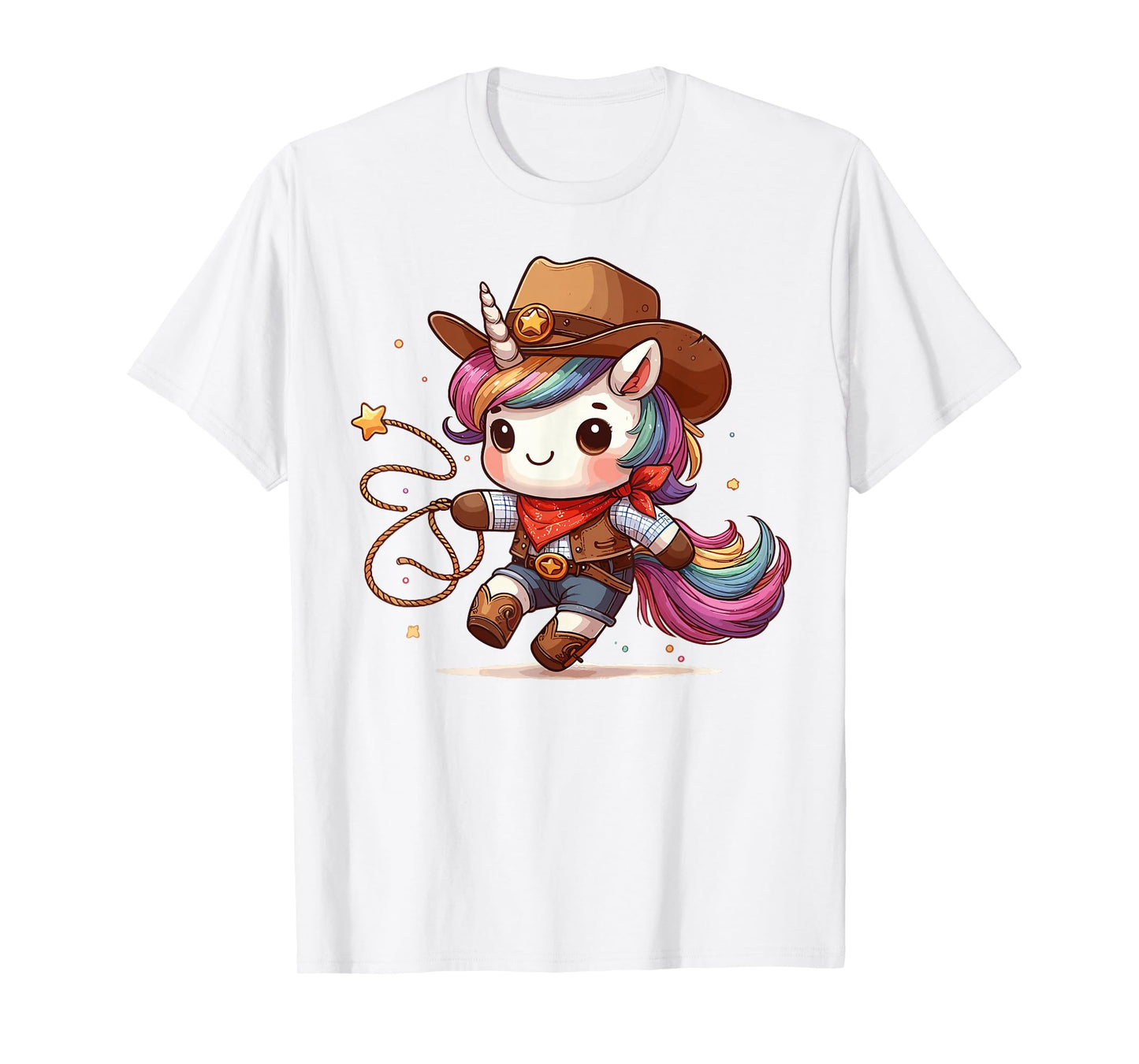 Western Rodeo Cowboy Hat Unicorn Texas Animals T-Shirt