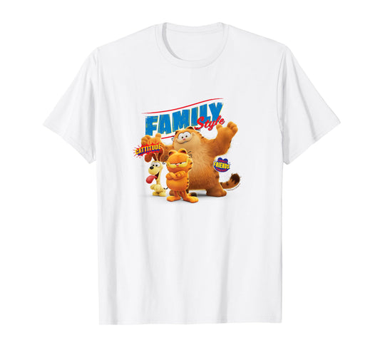 The Garfield Movie Family Style Cattitude Group Shot T-Shirt