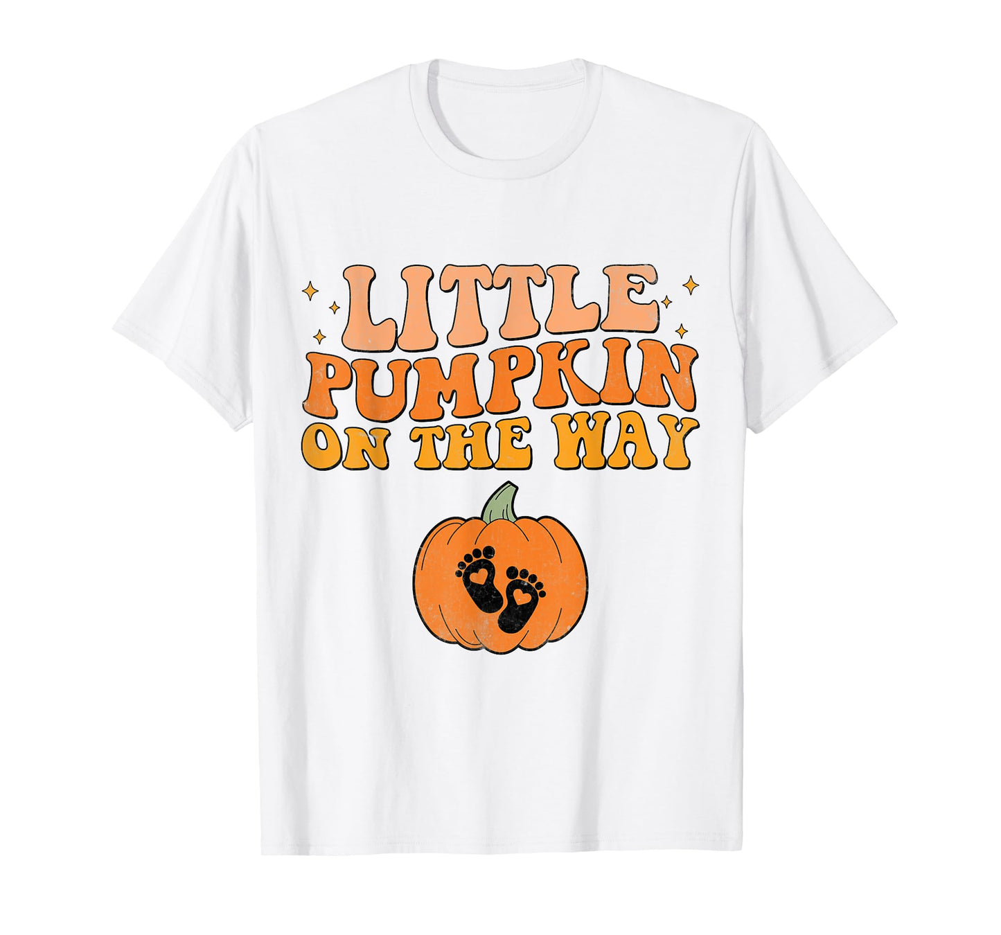 Little Pumpkin On The Way Halloween Pregnancy Announcement T-Shirt