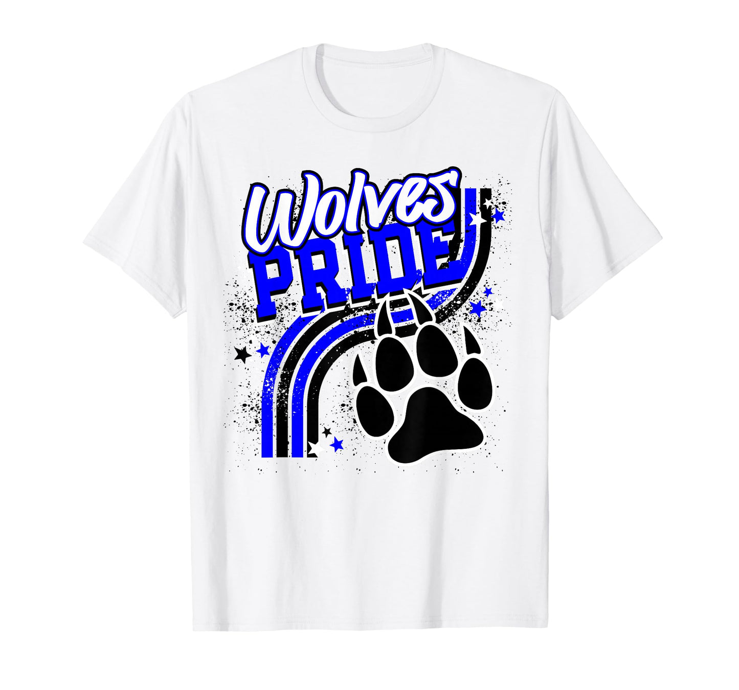 Wolves Pride School Spirit Mascot Wolf Pride Paw Print Wolf T-Shirt