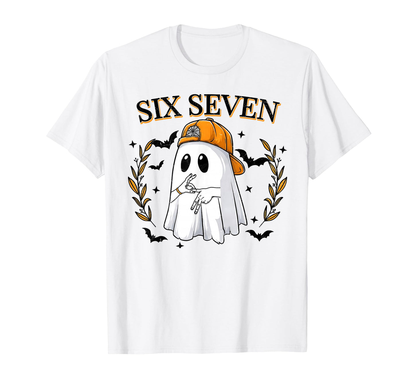 Cool Six Seven 6 7 Ghost Halloween Meme Slang Gen Z Alpha T-Shirt