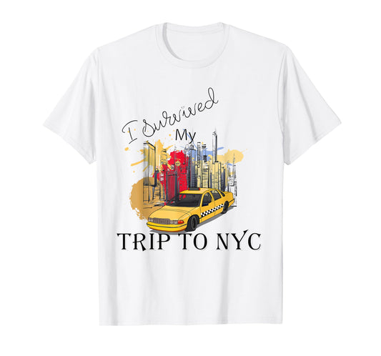 I Survived My Trip to NYC Graphic New York City Line T-Shirt
