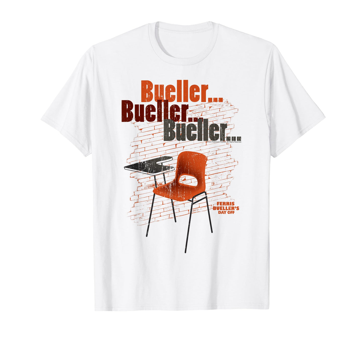 Ferris Bueller's Day Off Empty School Desk T-Shirt