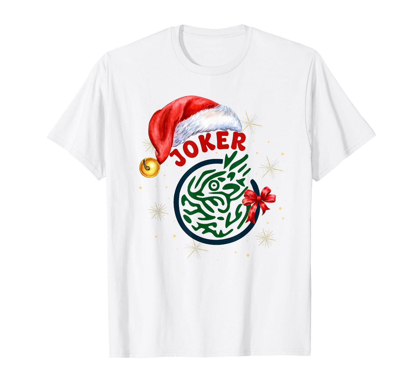 Christmas Chinese Mah Jong Joker Tile Bow Mahjong Costume T-Shirt