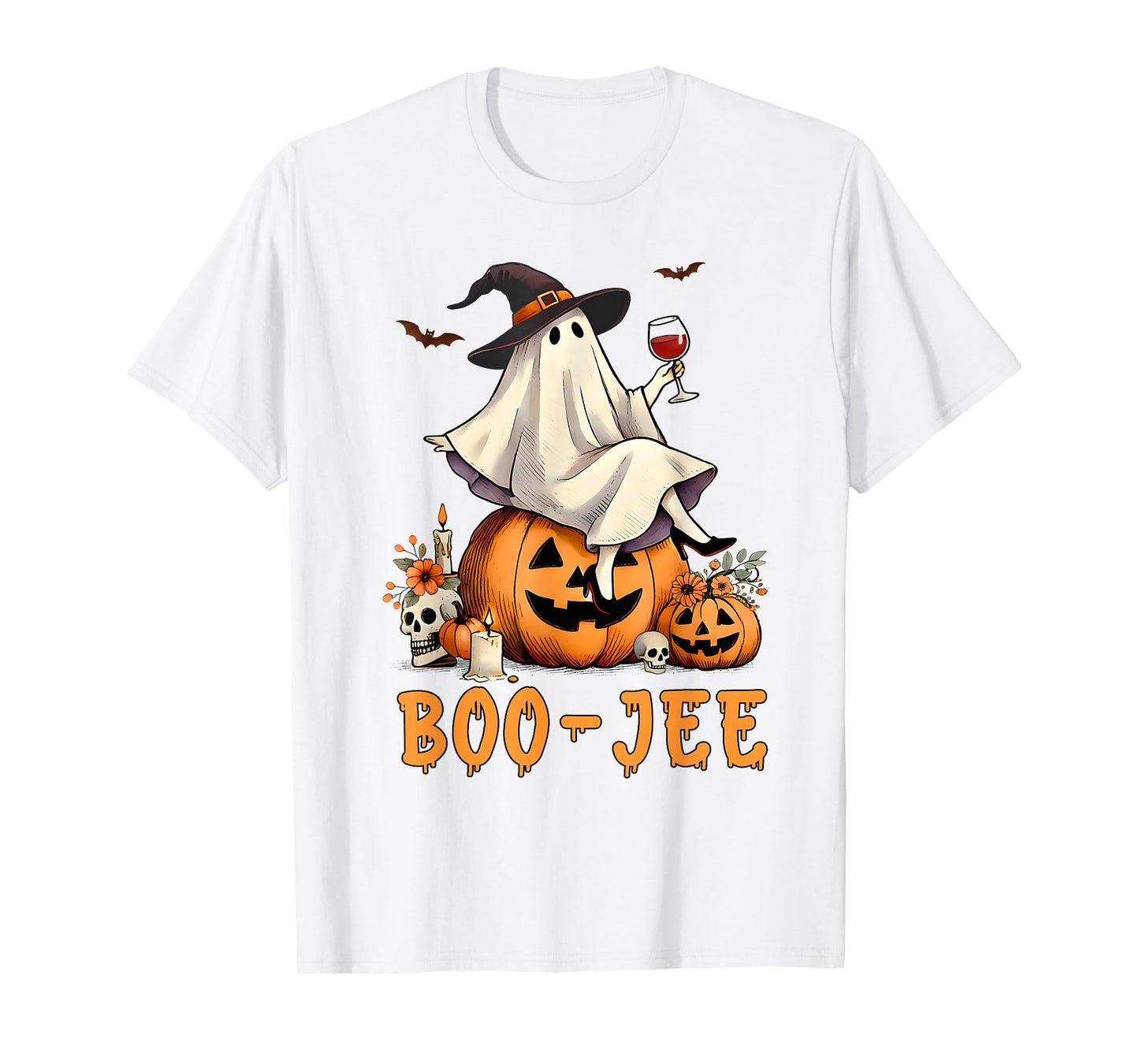 Funny Boo-Jee Ghost Halloween Boo Jee Ghost Spooky Season T-Shirt