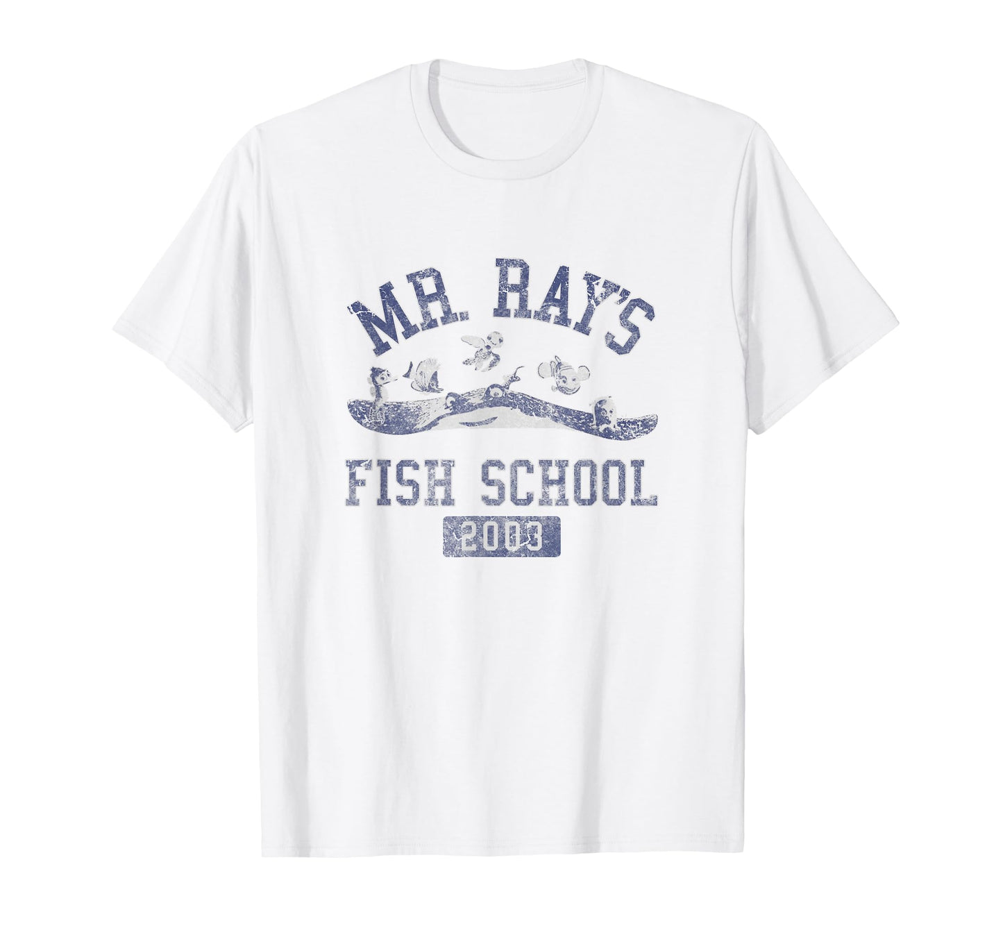 Disney Pixar Finding Nemo Mr. Rays Fish School 2003 Poster T-Shirt