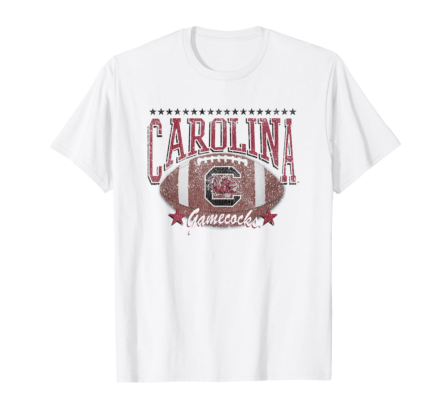 South Carolina Gamecocks Football Vintage Stars White T-Shirt