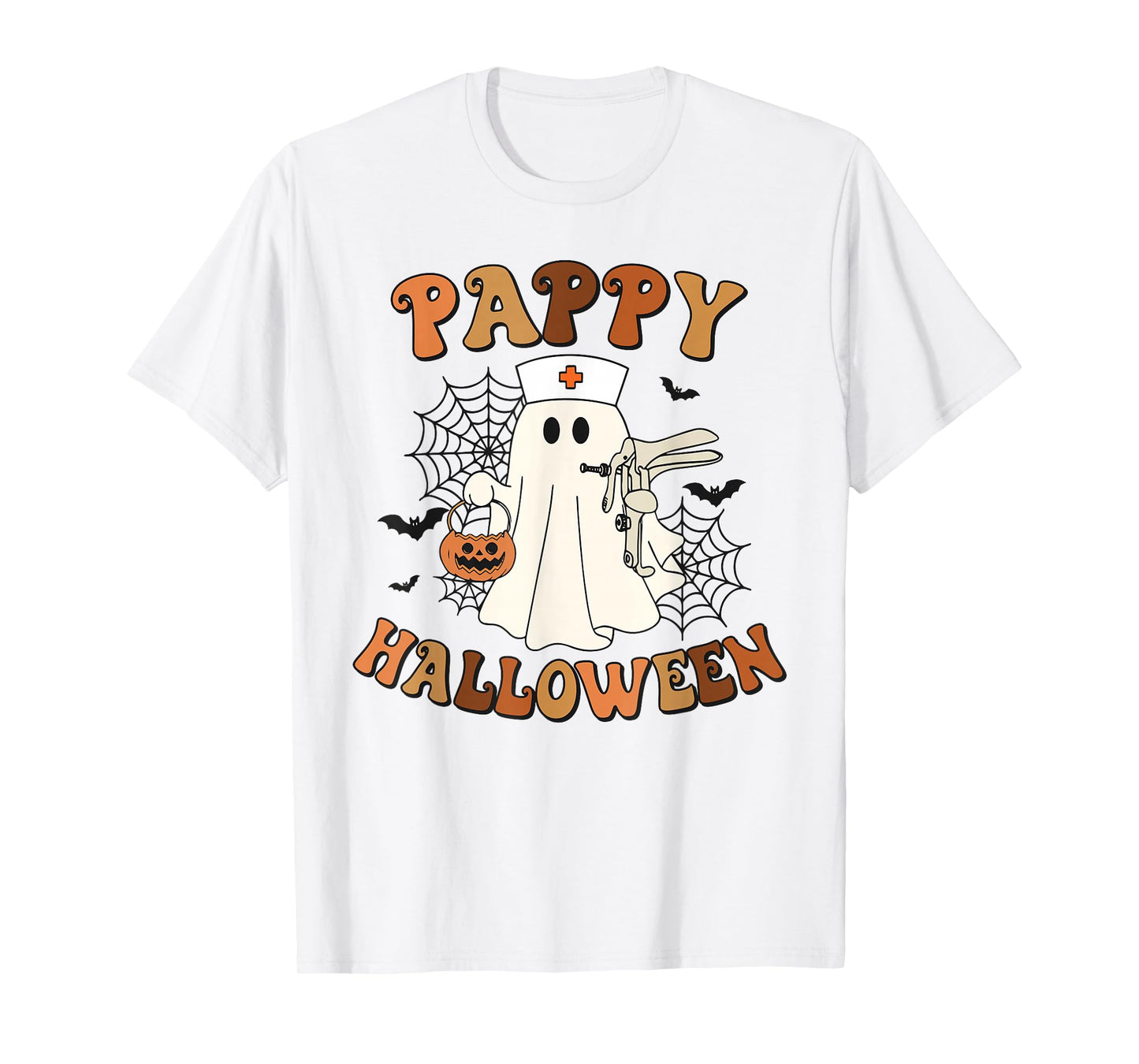 Pappy Halloween Ghost with Speculum OB Nursing Department T-Shirt