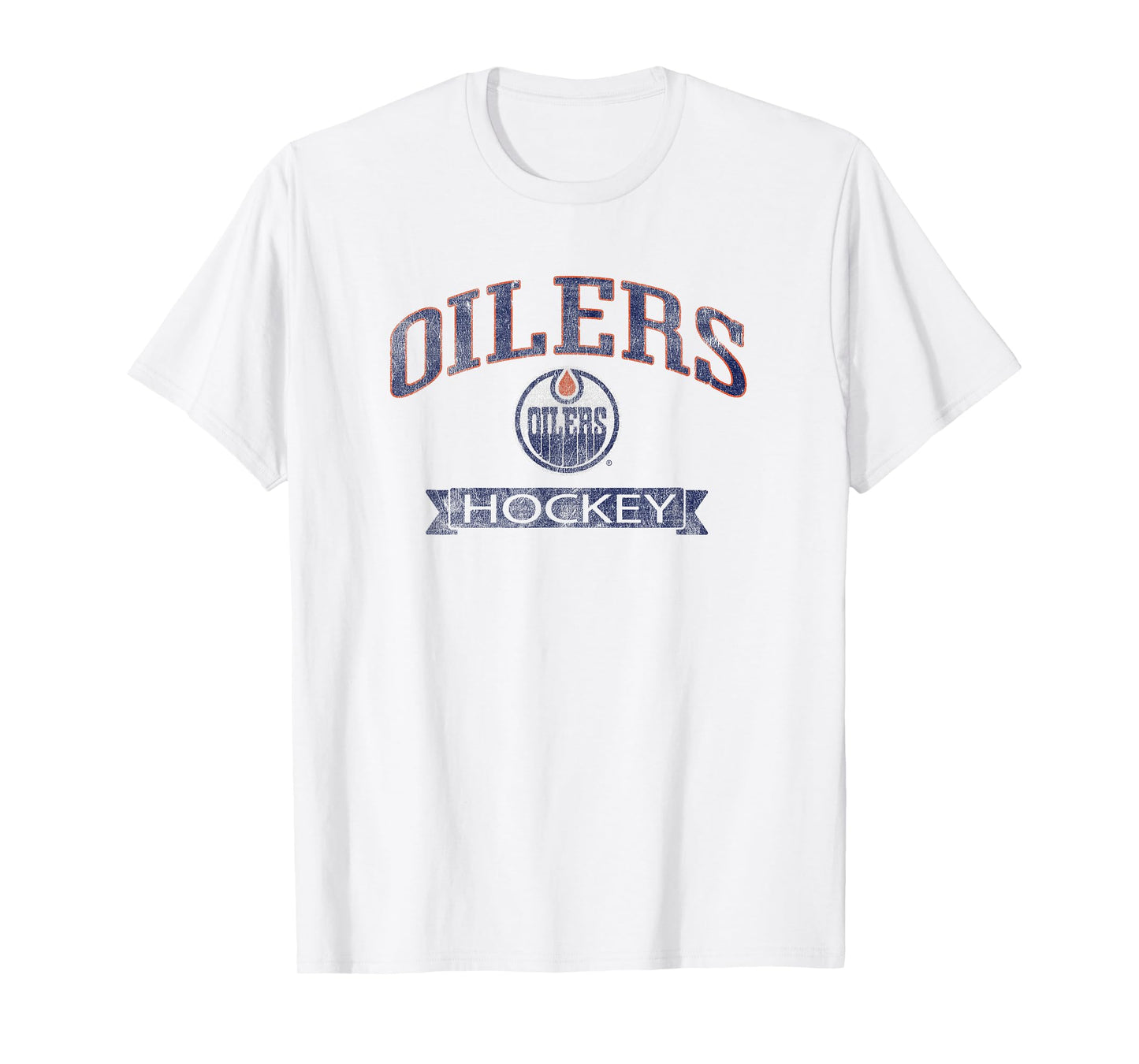 Edmonton Oilers Vintage Hockey Gray Officially Licensed T-Shirt