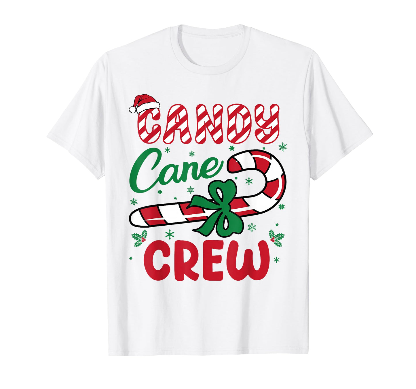Candy Cane Crew Funny Christmas Holiday Men Women Kids Boys T-Shirt