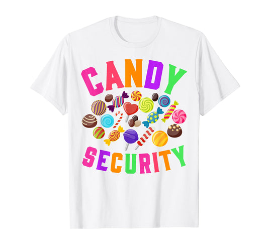 Candy Security Funny Halloween Party Costume Boys Girls Kids T-Shirt