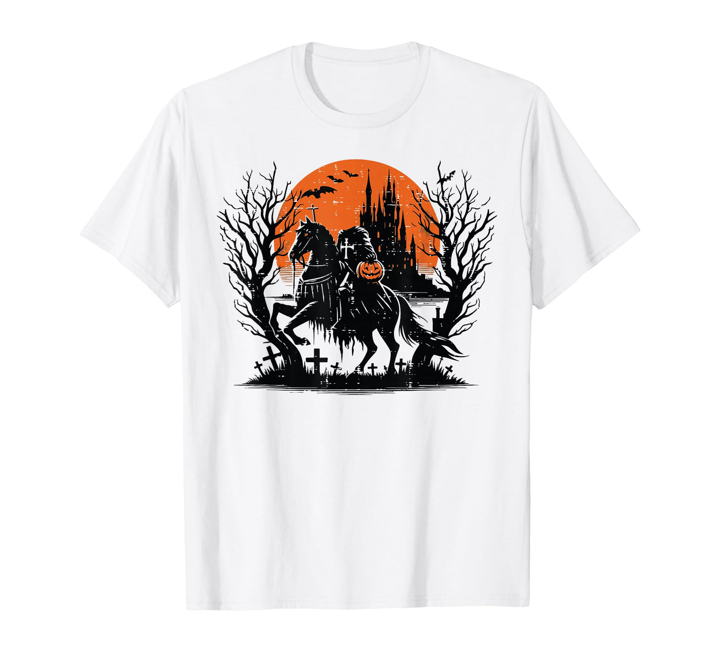 Halloween Headless Horseman Pumpkin Costume Men Women Kids T-Shirt