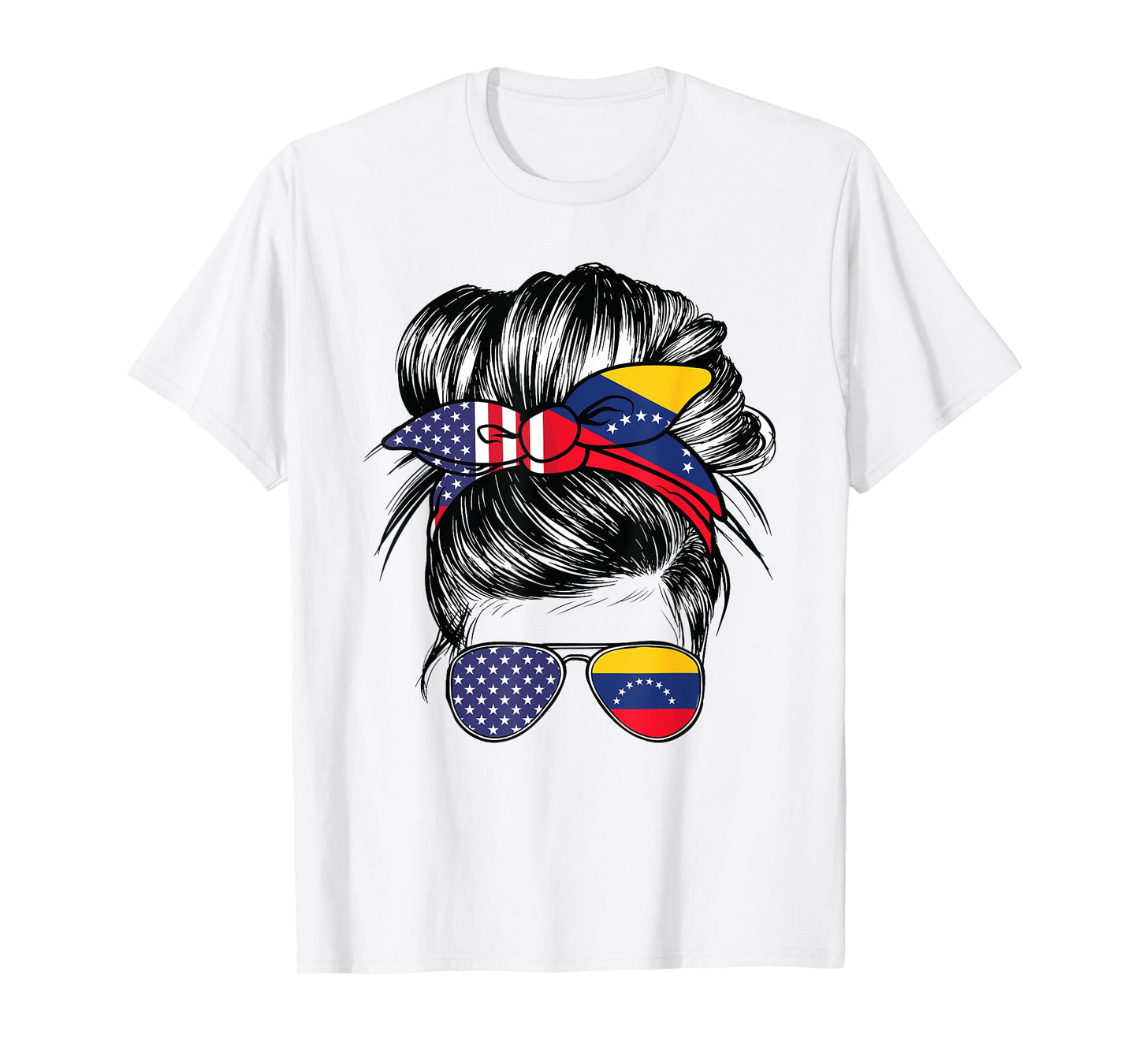 Venezuela Flag American Women Girl USA Heritage Venezuelan T-Shirt
