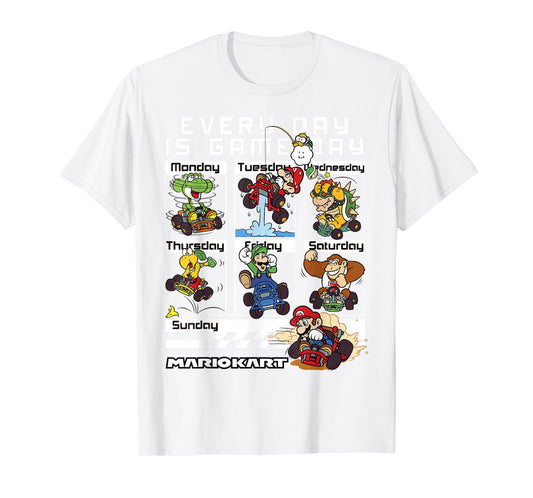 Mario Kart Everyday Is Game Day Group Shot Graphic T-Shirt T-Shirt