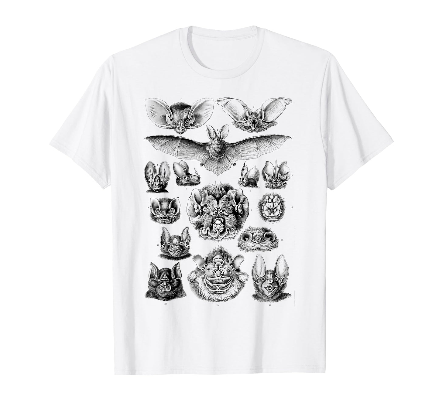 Ernst Haeckel Bats Scientific Illustration Biology bat lover T-Shirt