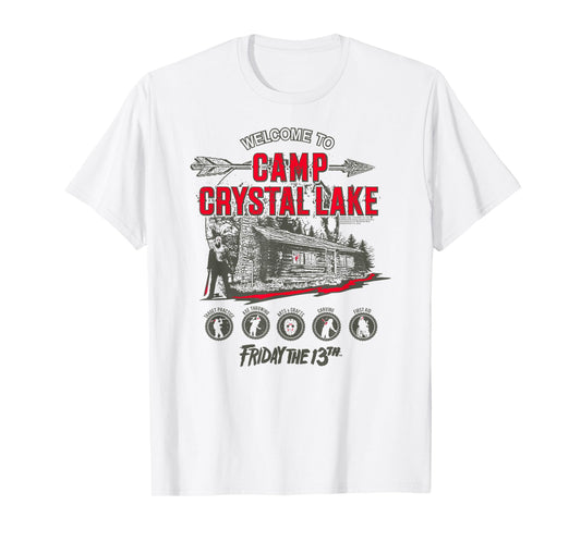 Friday The 13th Welcome to Camp Crystal Lake Horror Movie T-Shirt