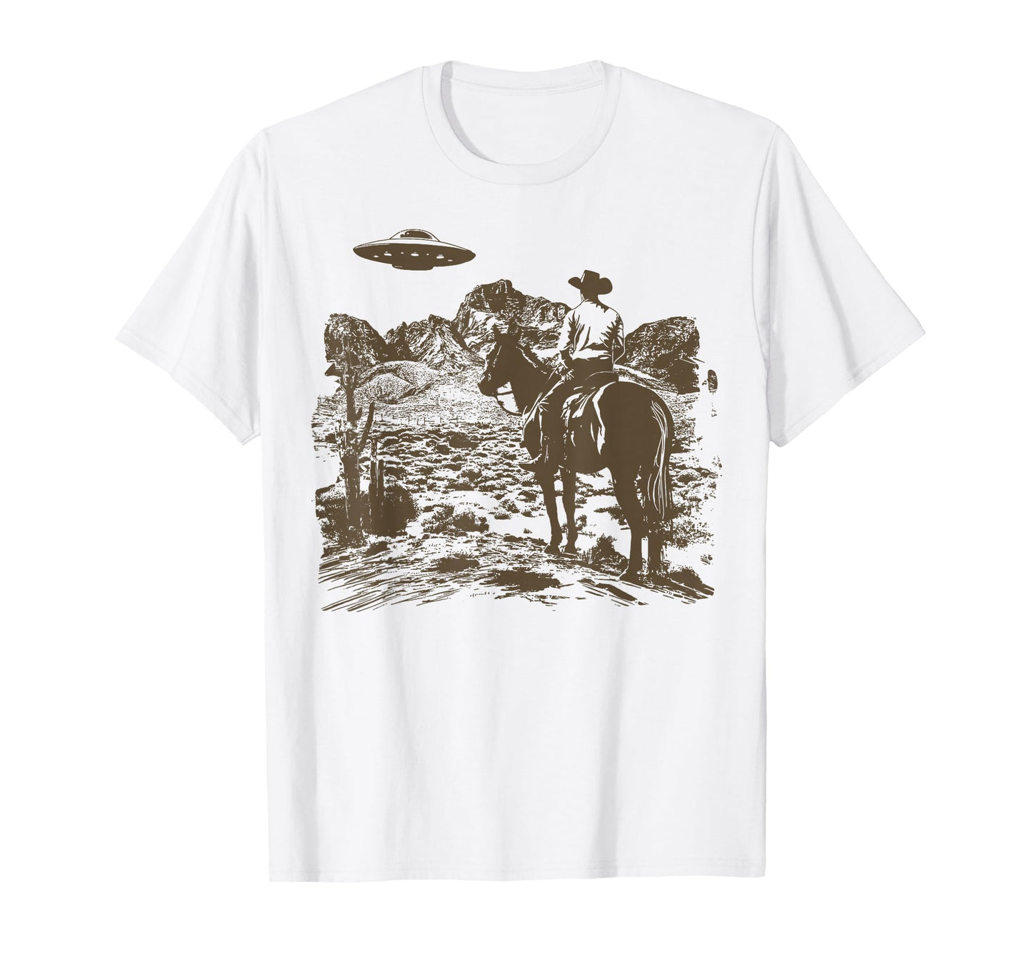 Ufo Western Cowboy T-Shirt