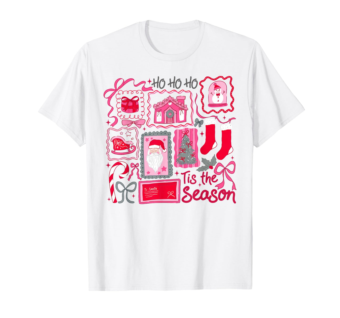 Tis The Season Christmas Santa Postage Stamp Holiday T-Shirt