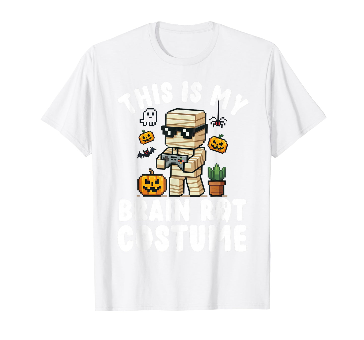 Brain Rot Halloween Shirt Costume Kids Brainrot Gamer T-Shirt