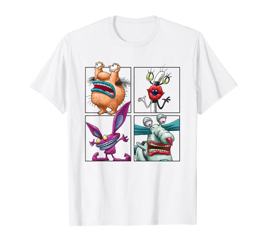 Aaahh!!! Real Monsters Front Back Character Grid Nickelodeon T-Shirt