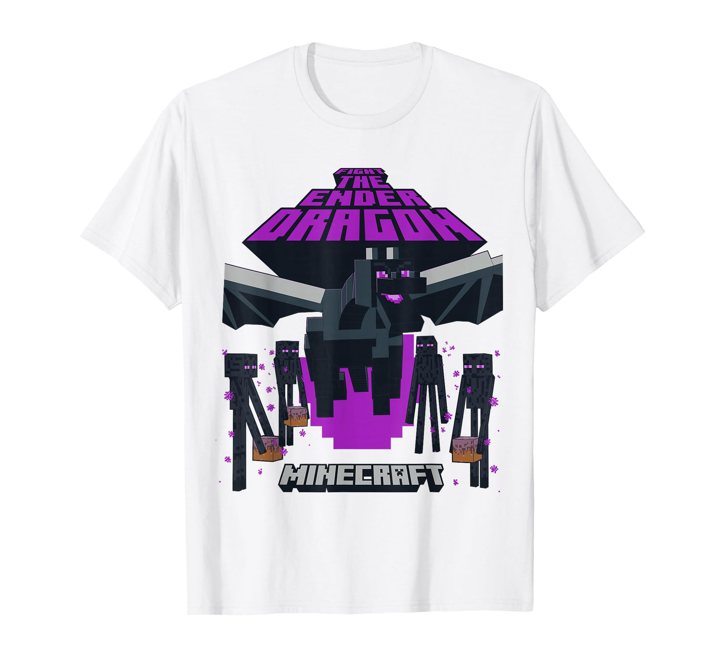 Minecraft Fight The Ender Dragon With Endermen T-Shirt