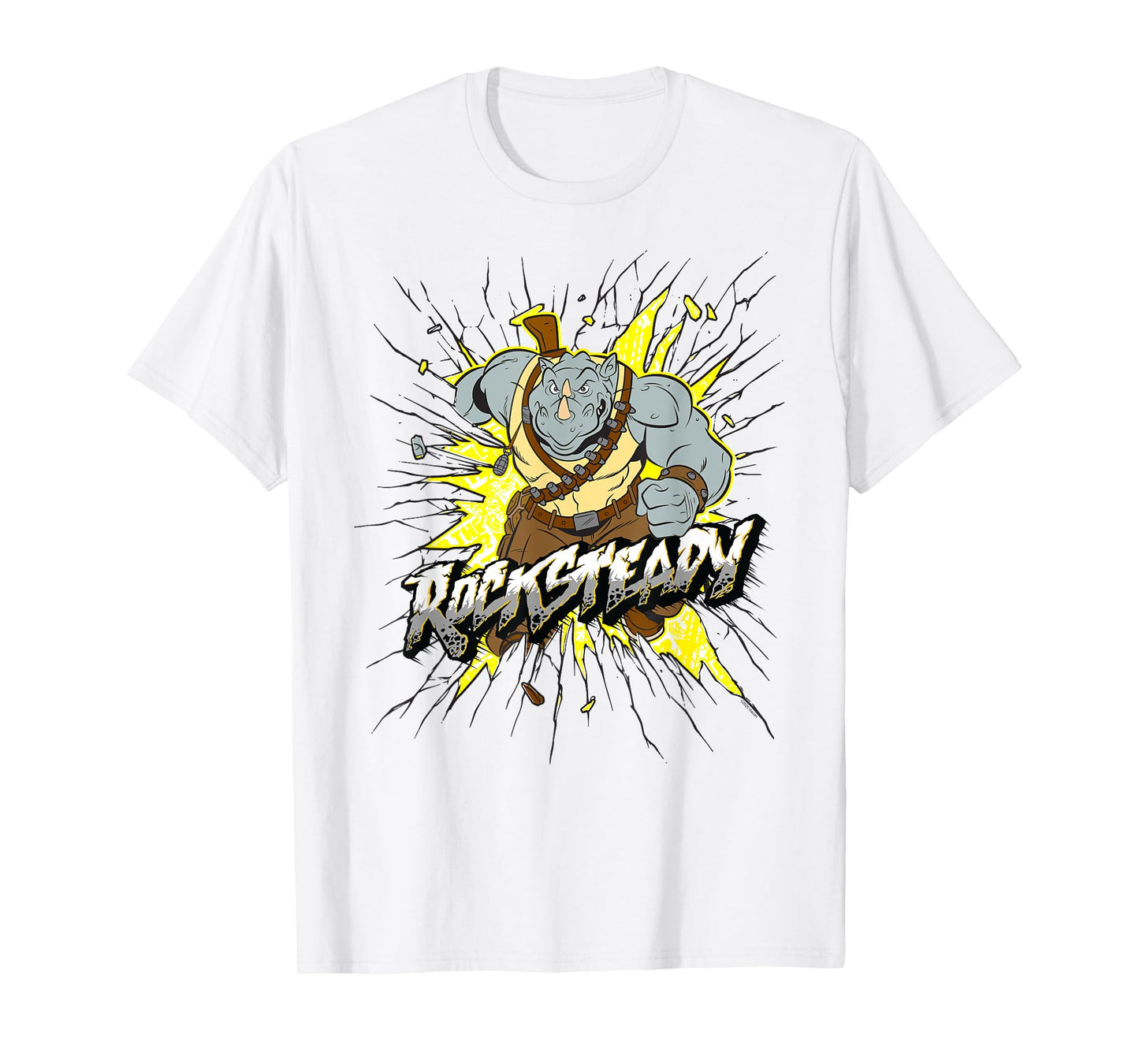 TMNT Rocksteady Crash Retro Cartoon T-Shirt