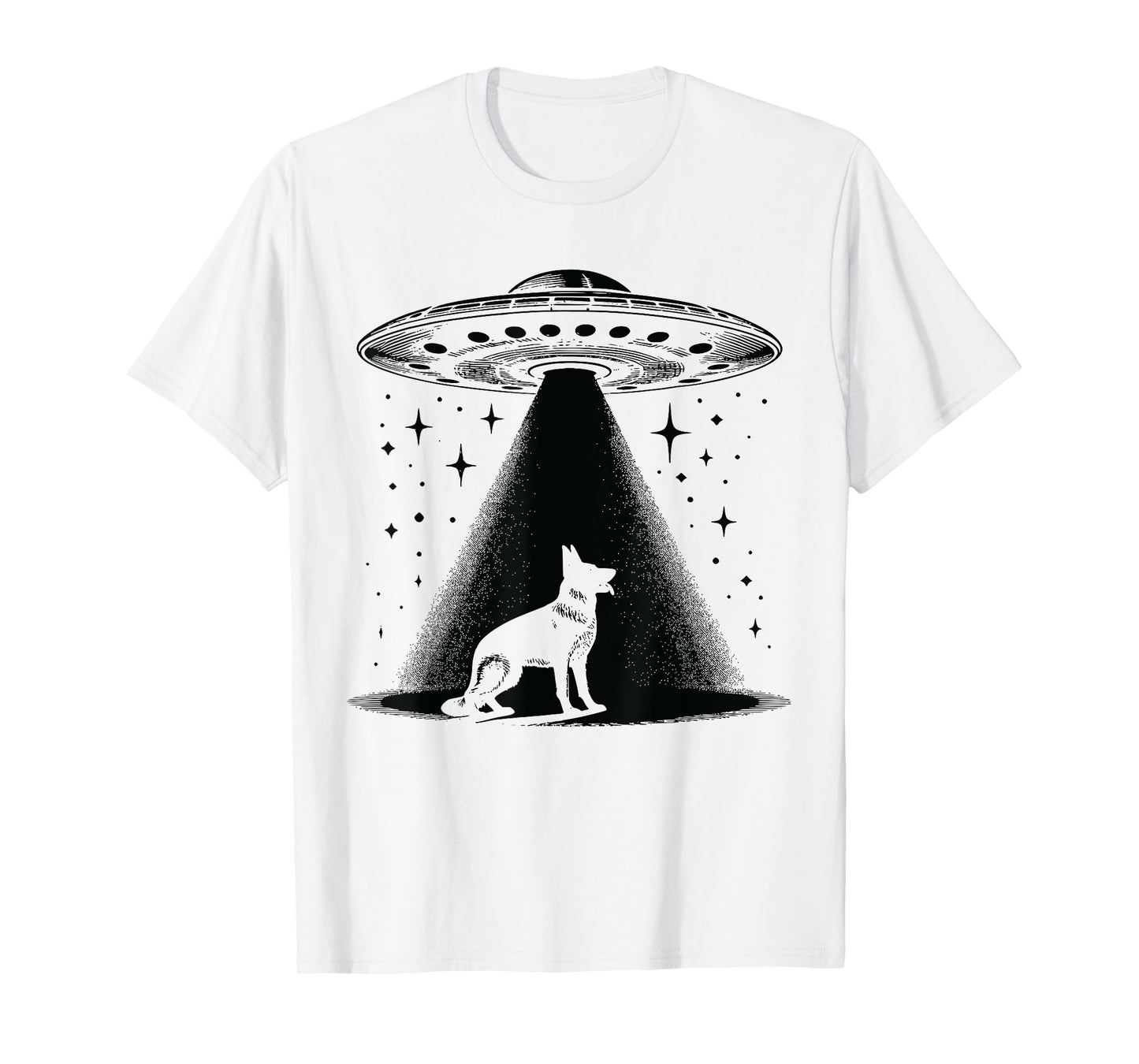 German Shepherd Mom Dad Dog - Funny Alien UFO T-Shirt