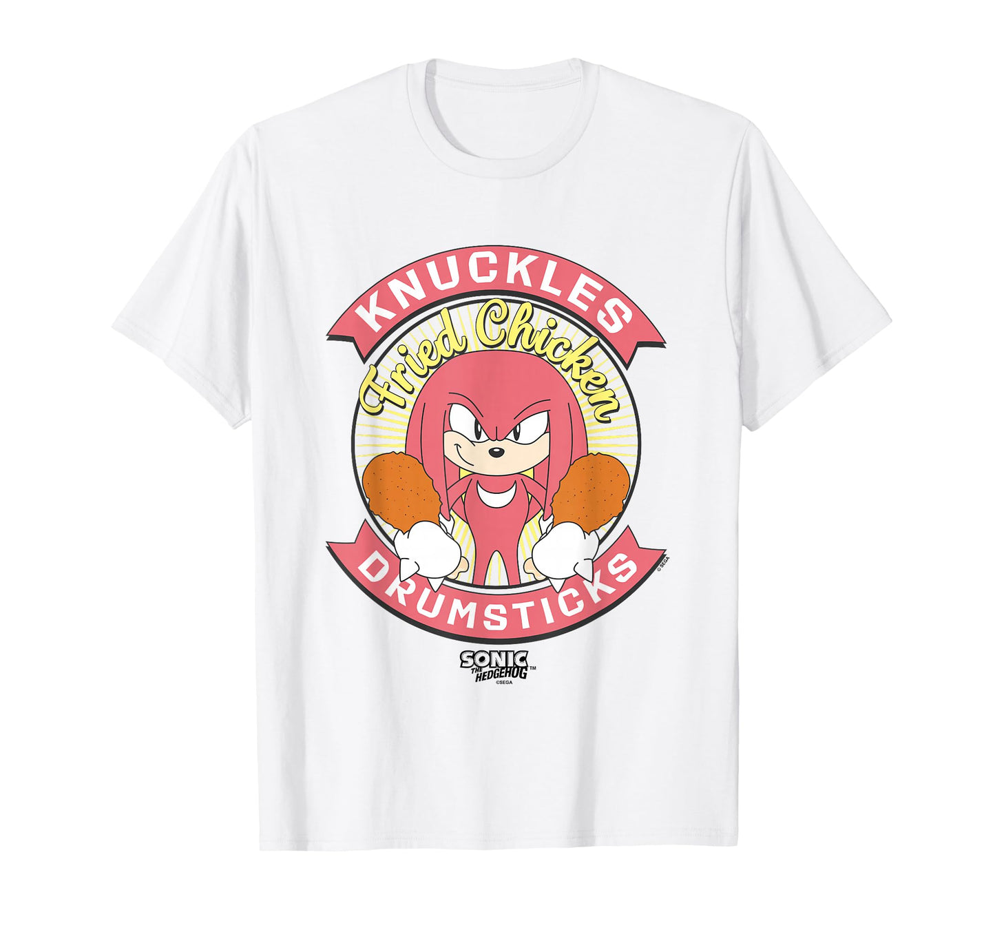 Sonic The Hedgehog Knuckles Drumsticks Fried Chicken Vintage T-Shirt