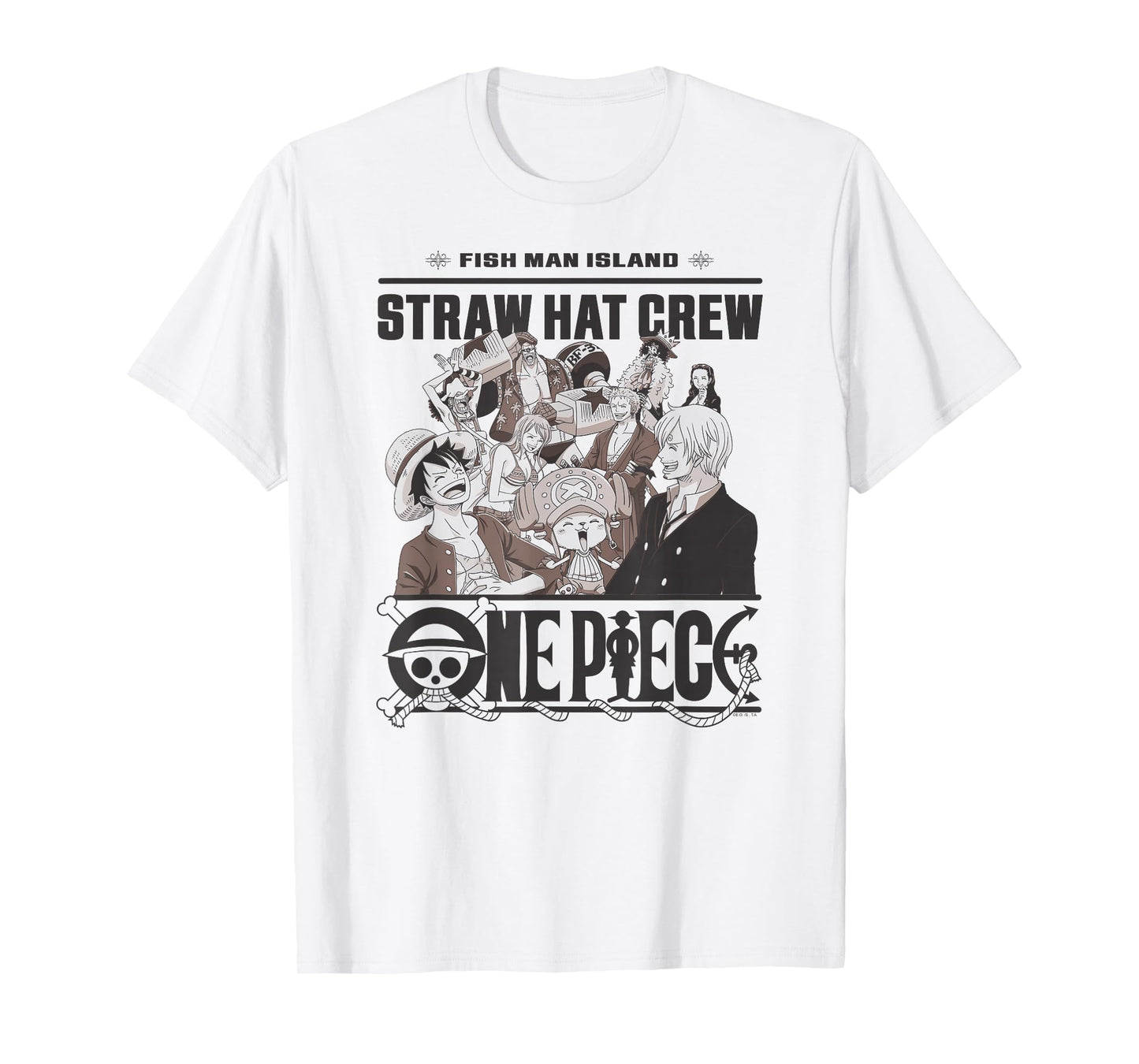 One Piece Anime Straw Hat Crew Fish Man Island T-Shirt