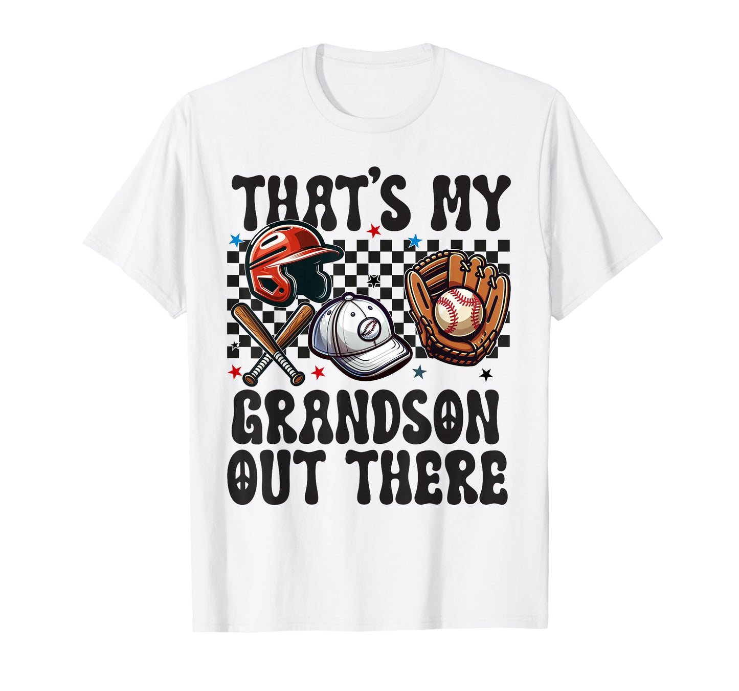 That's My Grandson Out There Baseball For Grandpa Grandma T-Shirt