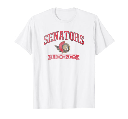 Ottawa Senators Vintage Hockey Gray NHL Officially Licensed T-Shirt