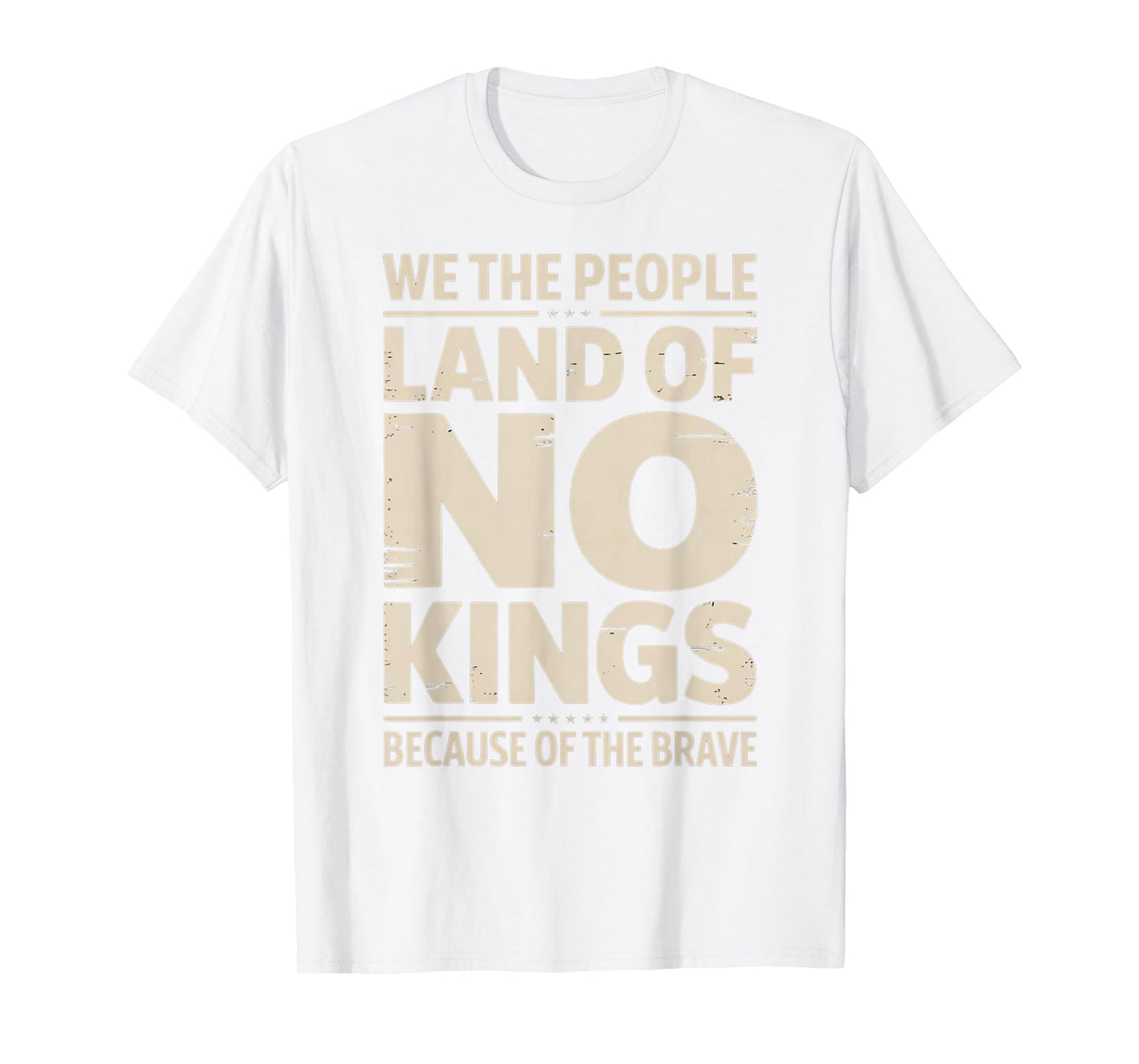 America Vintage No Kings Day Because of The Brave T-Shirt