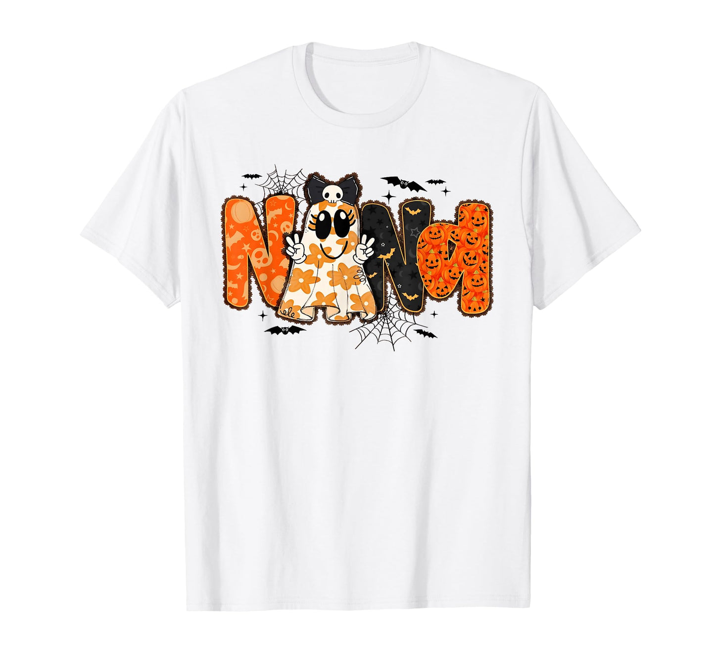 Spooky Nana Ghost Halloween Scary Mom Mother Women T-Shirt