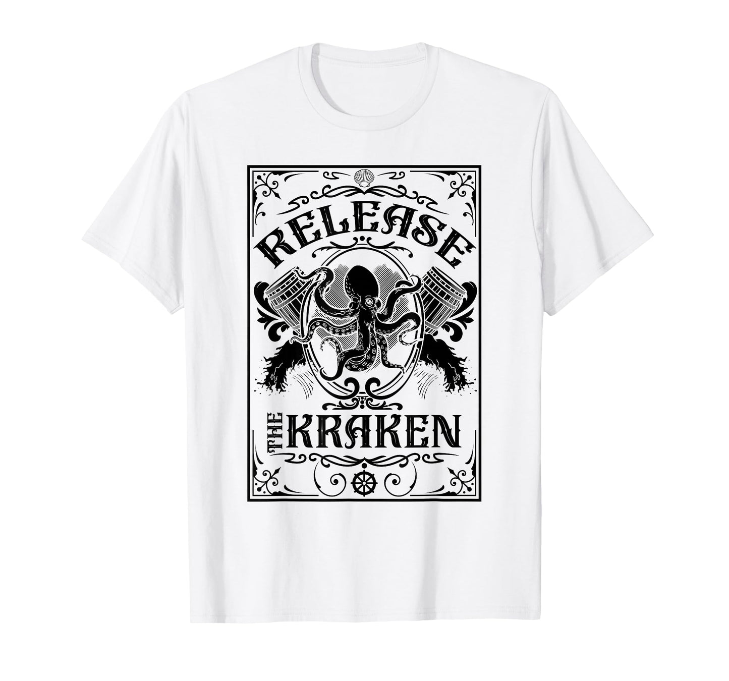 Unleash the Kraken Funny Octopus Design Sea Monster T-Shirt