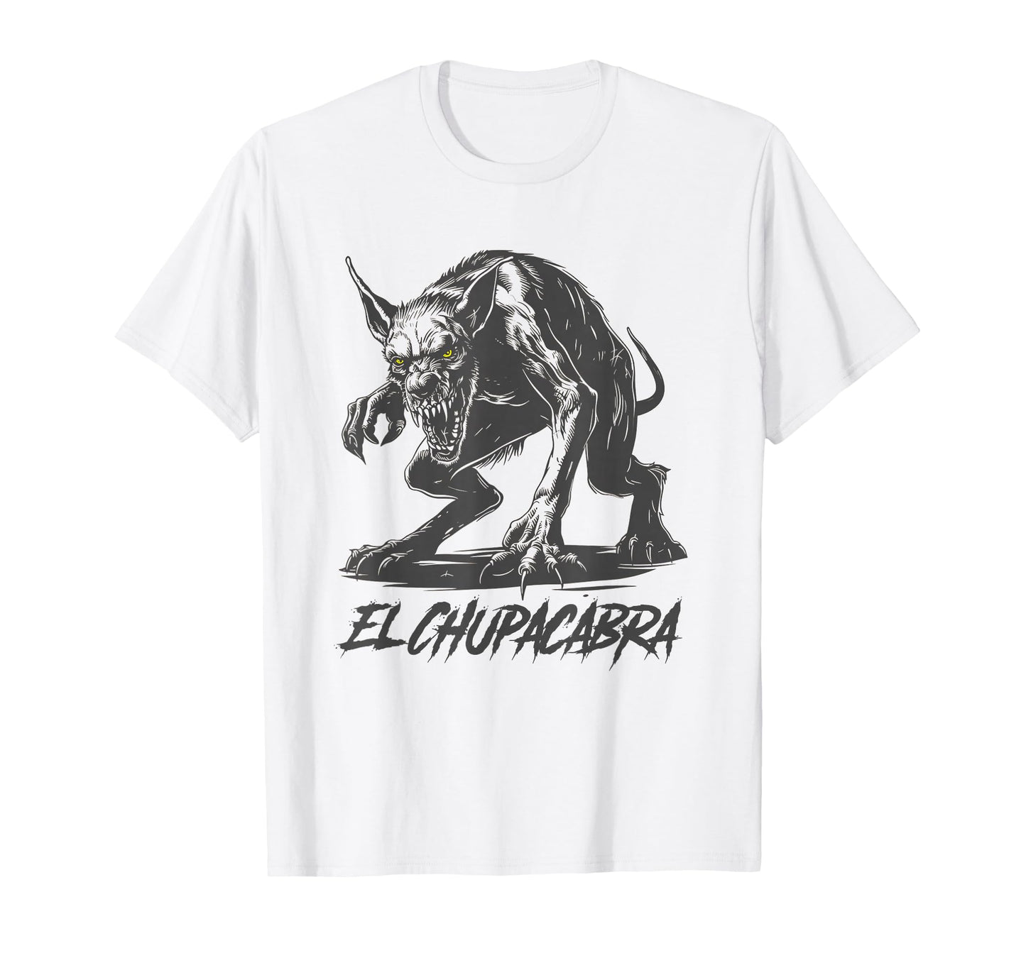 Cryptozoology El Chupacabra Cryptid Apparel Modern Grey Graphic T-Shirt