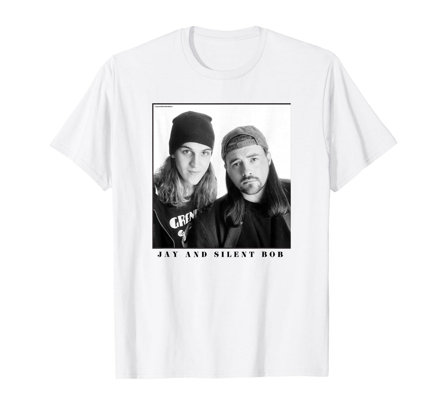 Jay & Silent Bob Boxed Up Simple Black & White Portrait T-Shirt