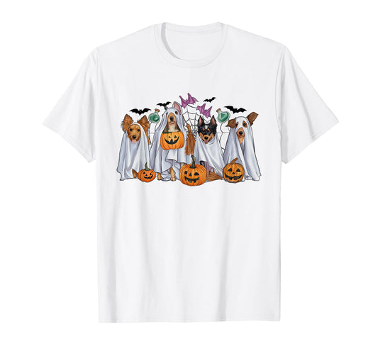 Halloween Boo Dogs Ghost Pumpkins Spooky Dog Lover Outfit T-Shirt