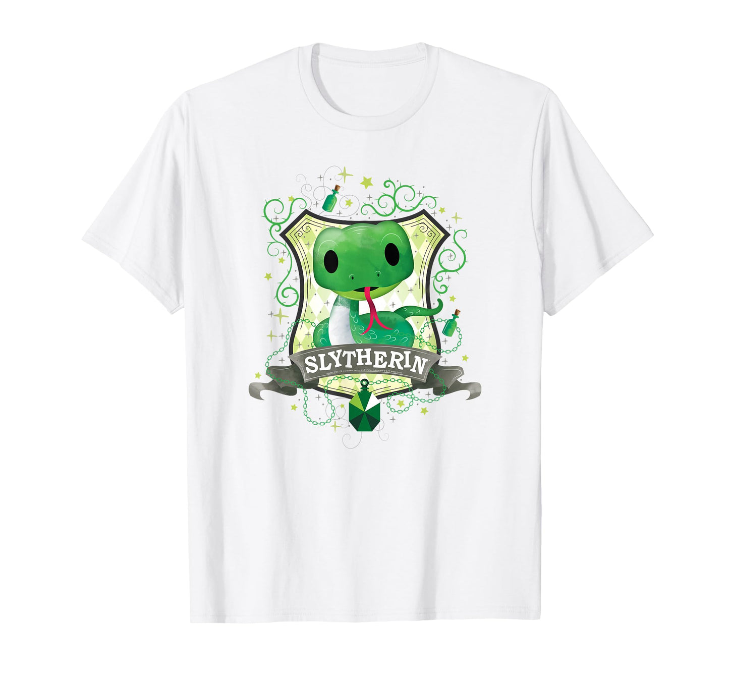 Harry Potter Watercolor Slytherin Crest T-Shirt