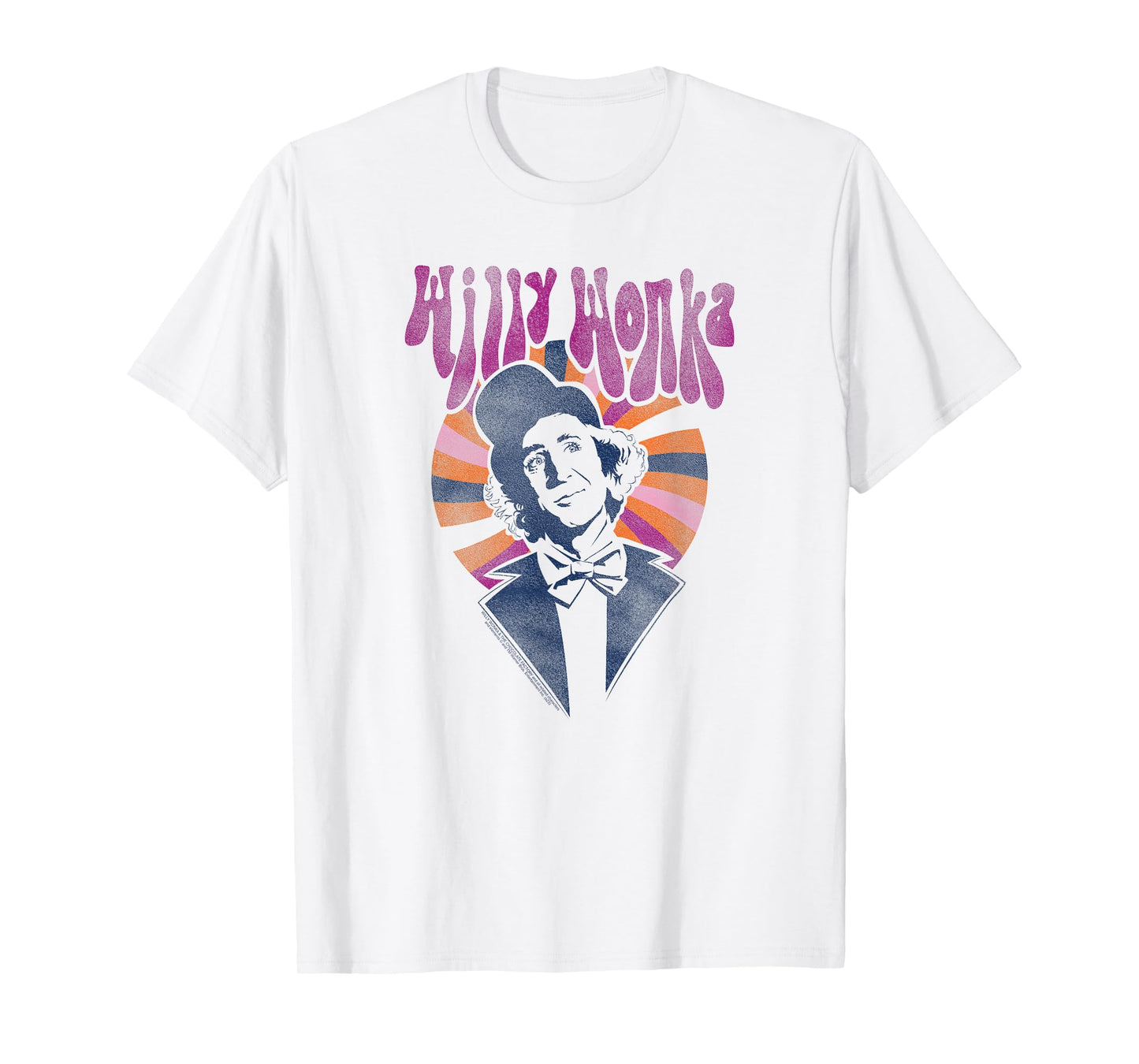 Willy Wonka and The Chocolate Factory Colorful Heart Movie T-Shirt