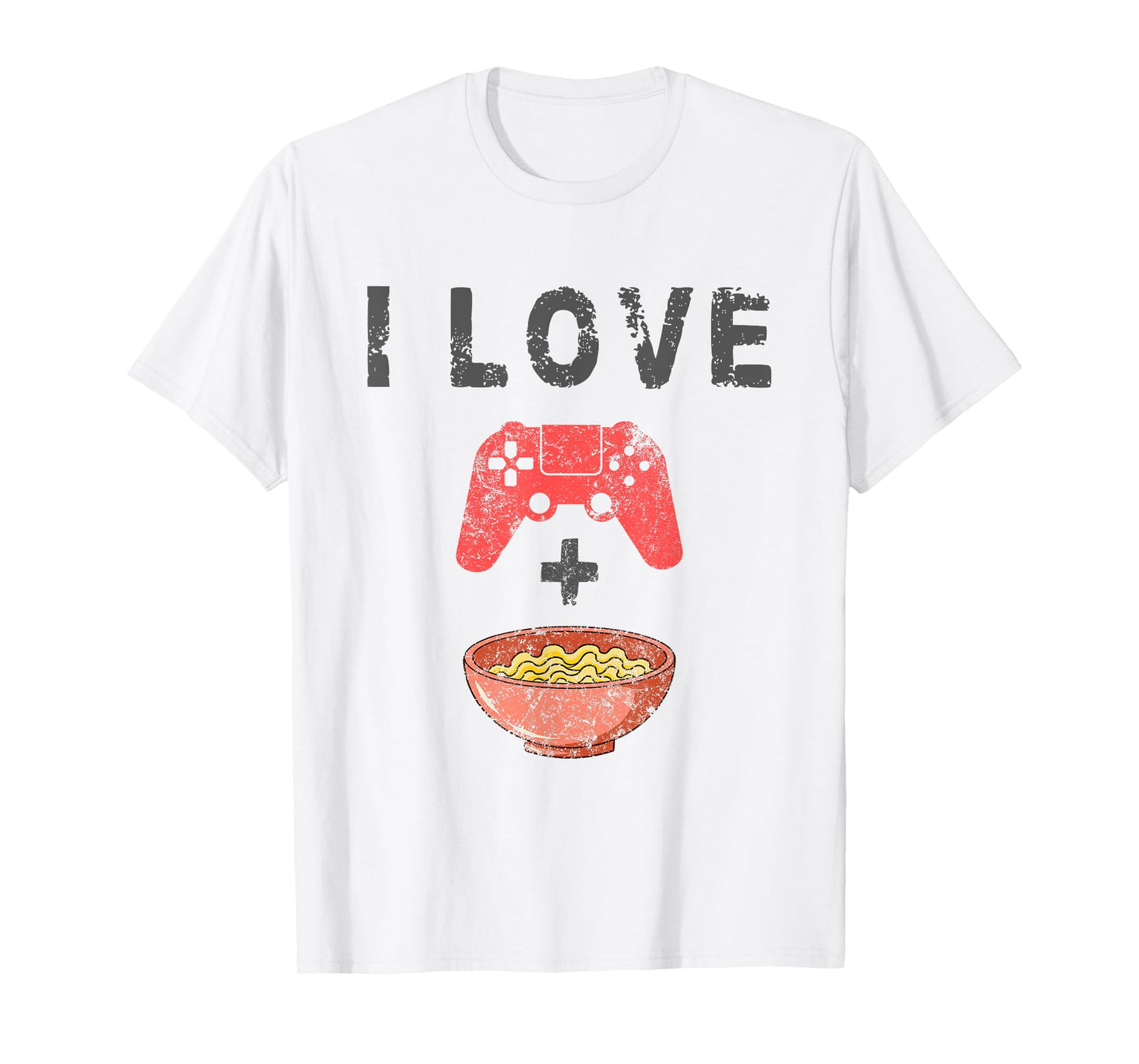I Love Ramen And Gaming Funny Retro Noodles Gamer T-Shirt
