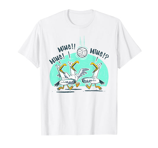 Funny Bird Playing Volleyball T-Shirt