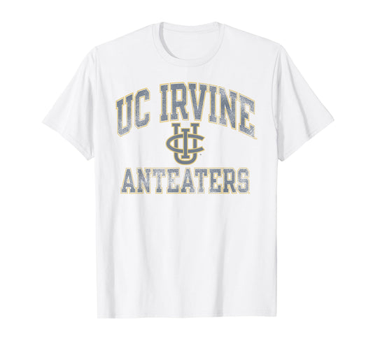 Cal Irvine Anteaters Vintage Worn Gray Officially Licensed T-Shirt