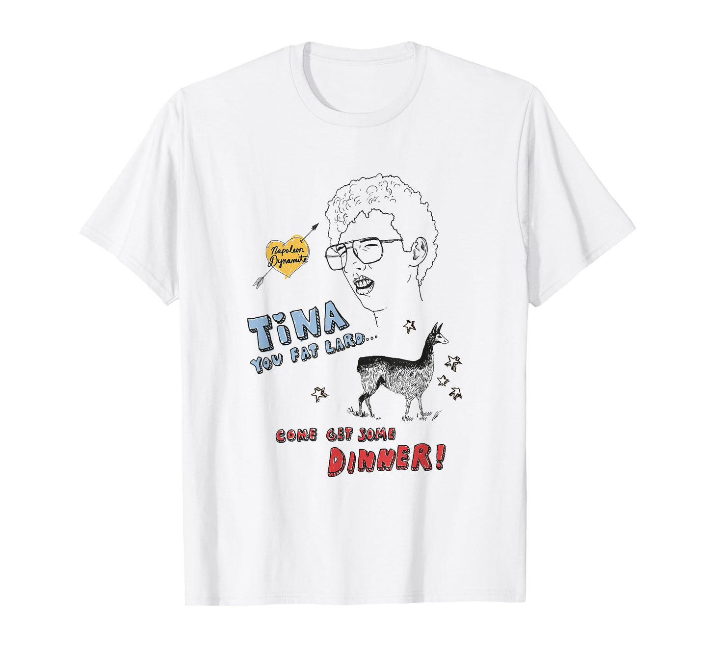 Napoleon Dynamite Tina Get Your Dinner Sketchbook T-Shirt