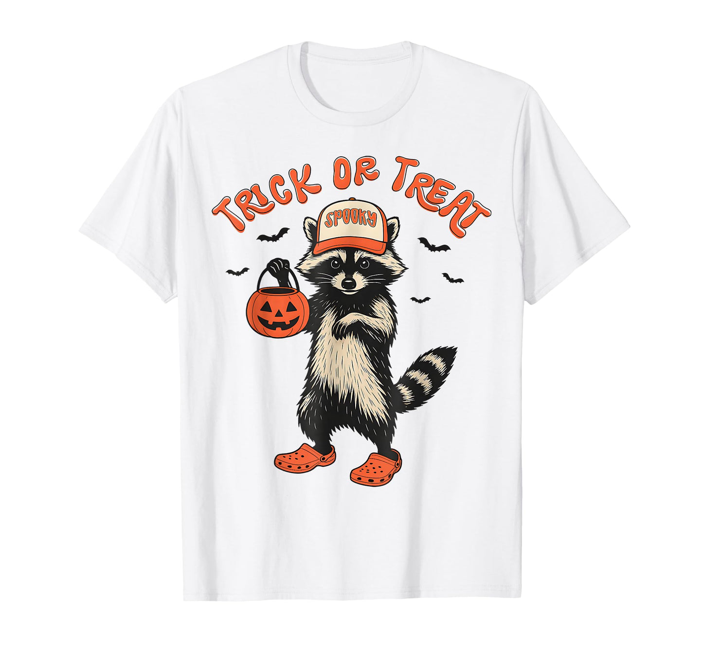 Trick Or Treat Spooky Raccoon Feral Halloween Men Women Kid T-Shirt